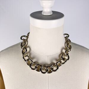 J. Crew gold tone large chunky chain necklace